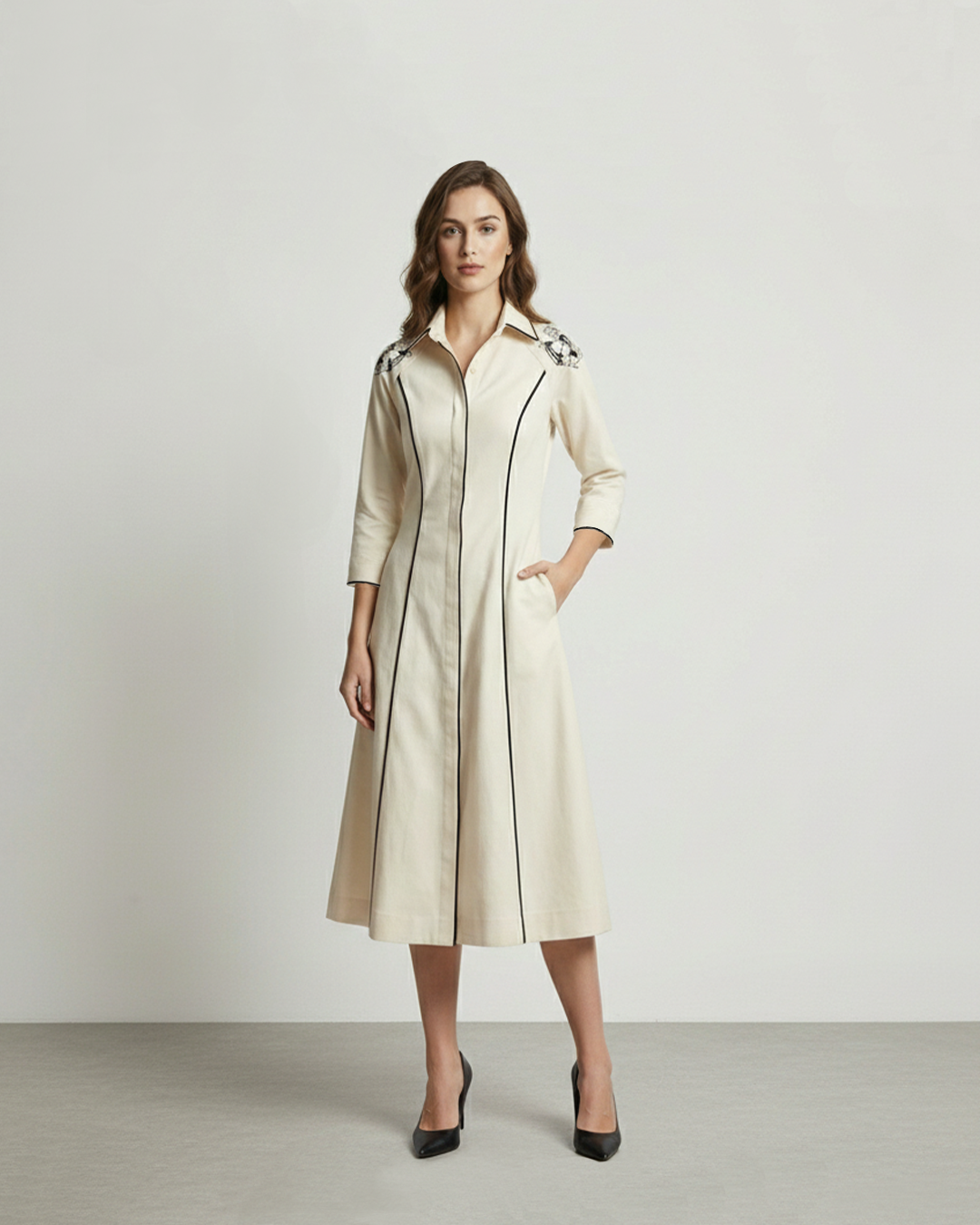 Orthodox | Raglan Sleeve Denim Dress – Outline