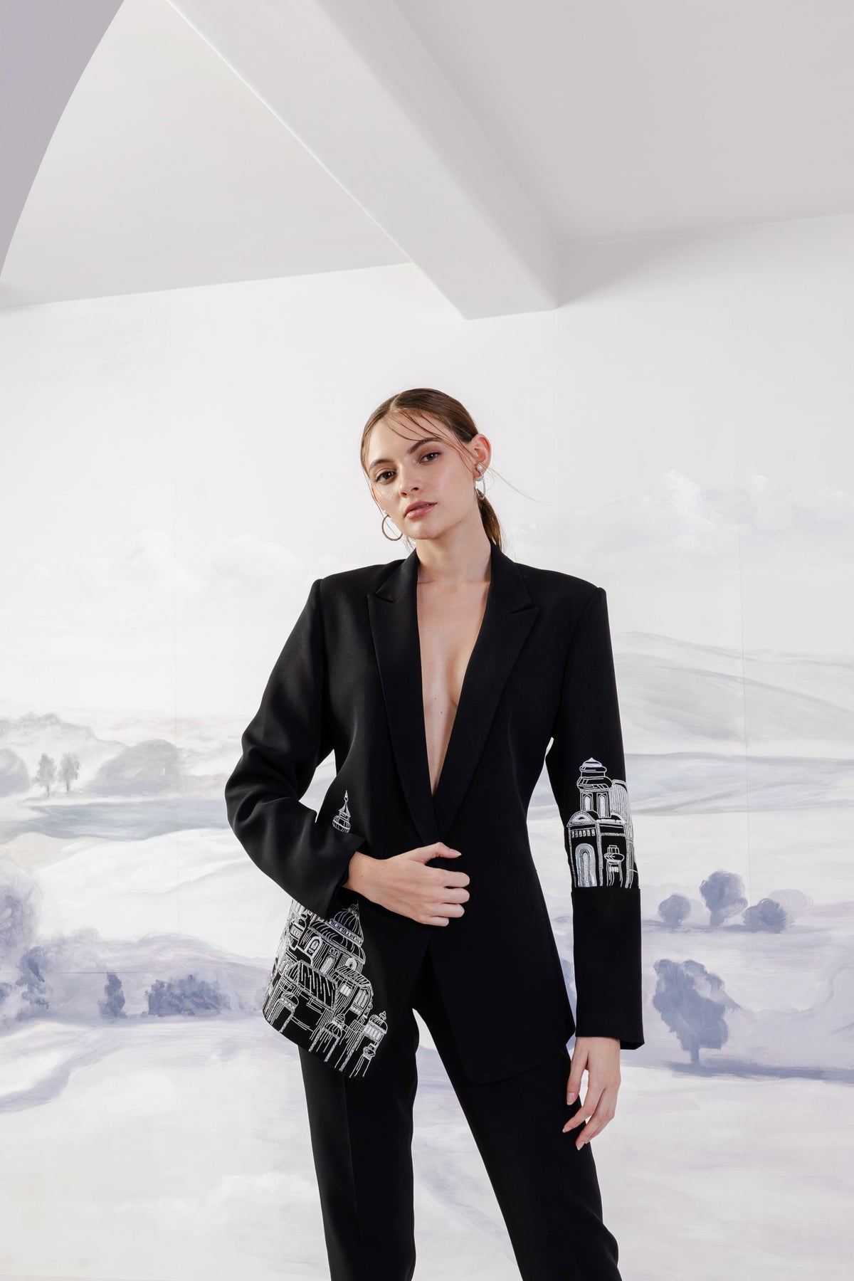 Asymmetric Overlap Blazer – Imperium - Black