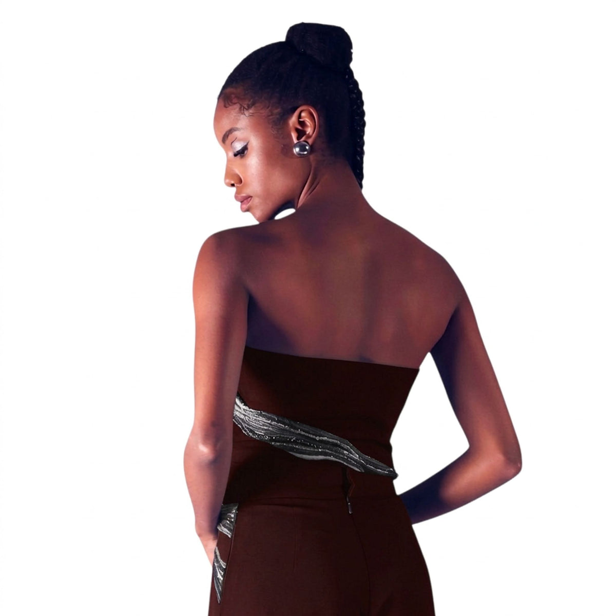 Draped Strapless Corset – Maha - Wine