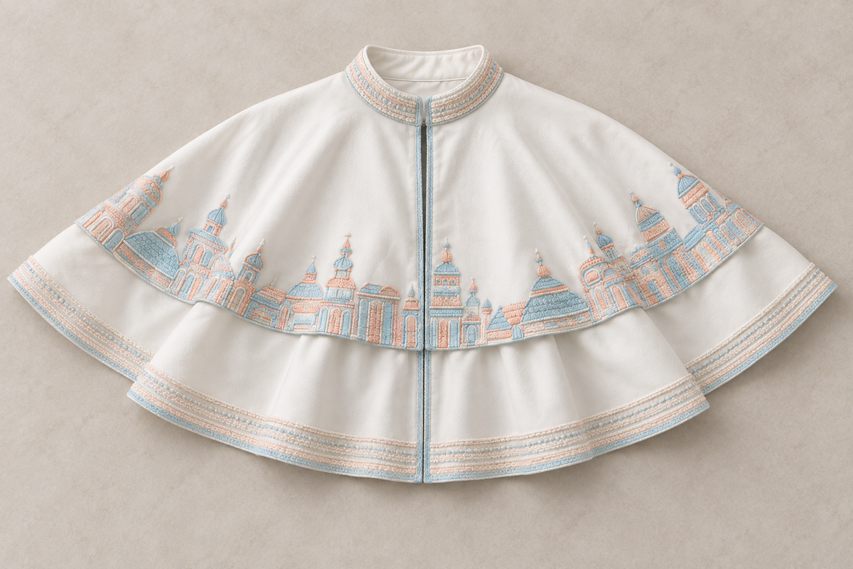 Circular Cape - White