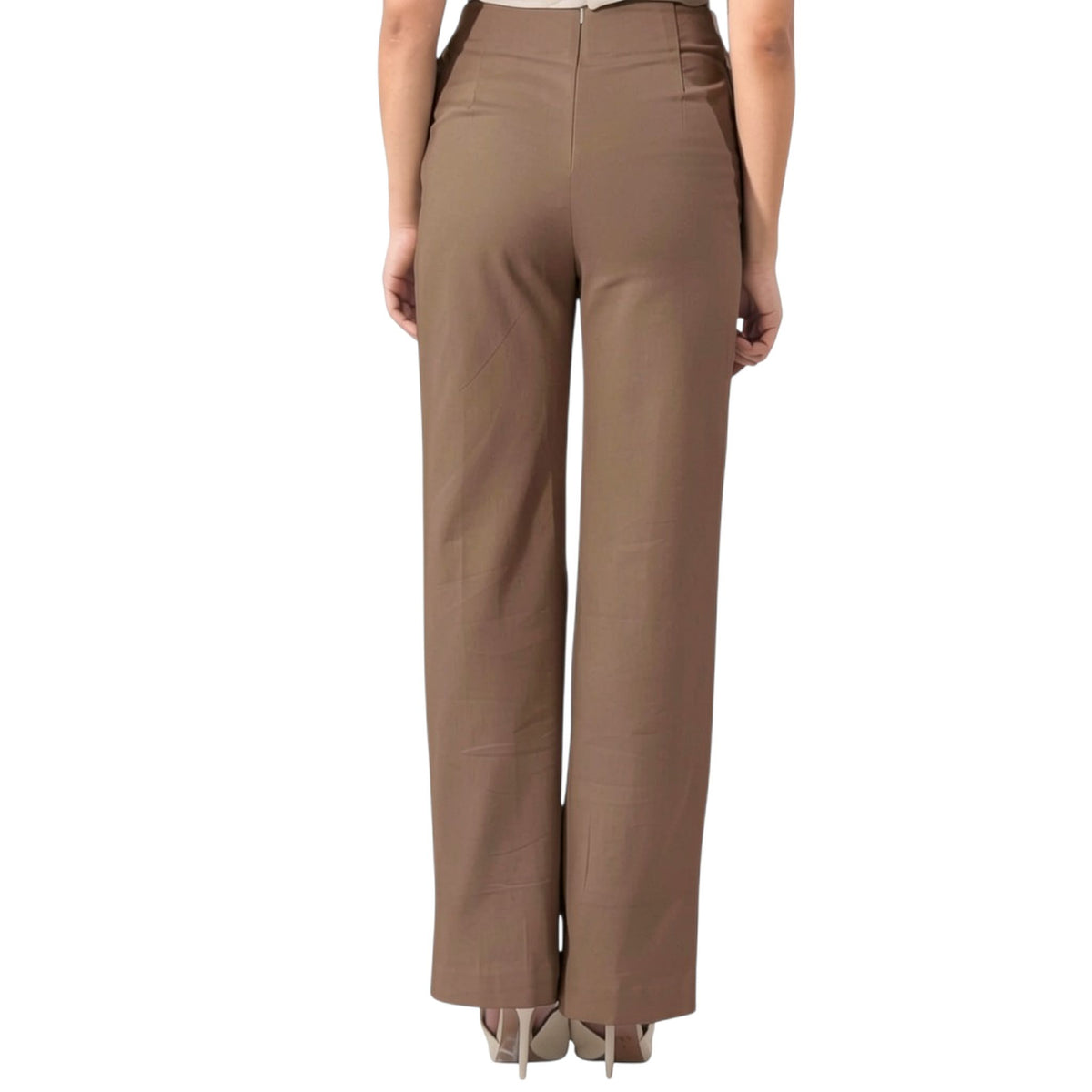 Embroidered Denim Bell Bottoms – Lunette - Mocha