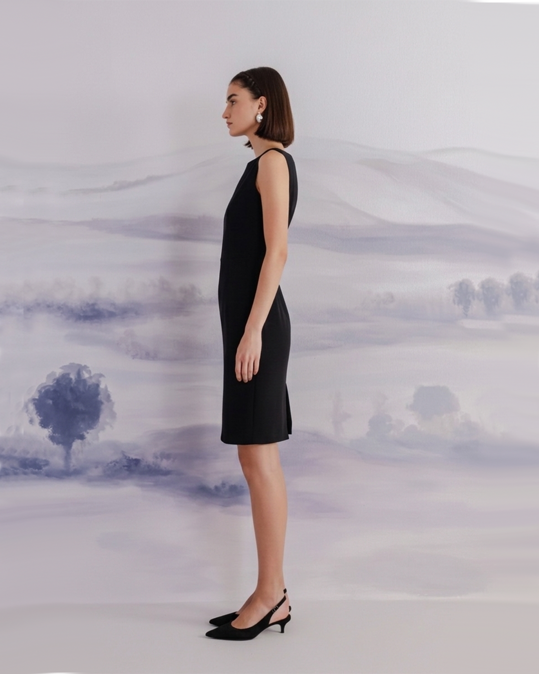 Sleeveless High Neck Bodycon Dress – Neophile - Black