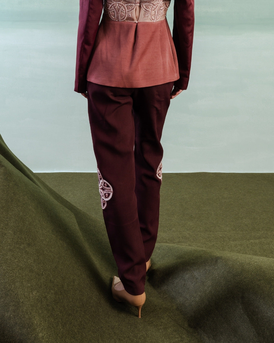 Roman Elegance Straight Fit Trousers