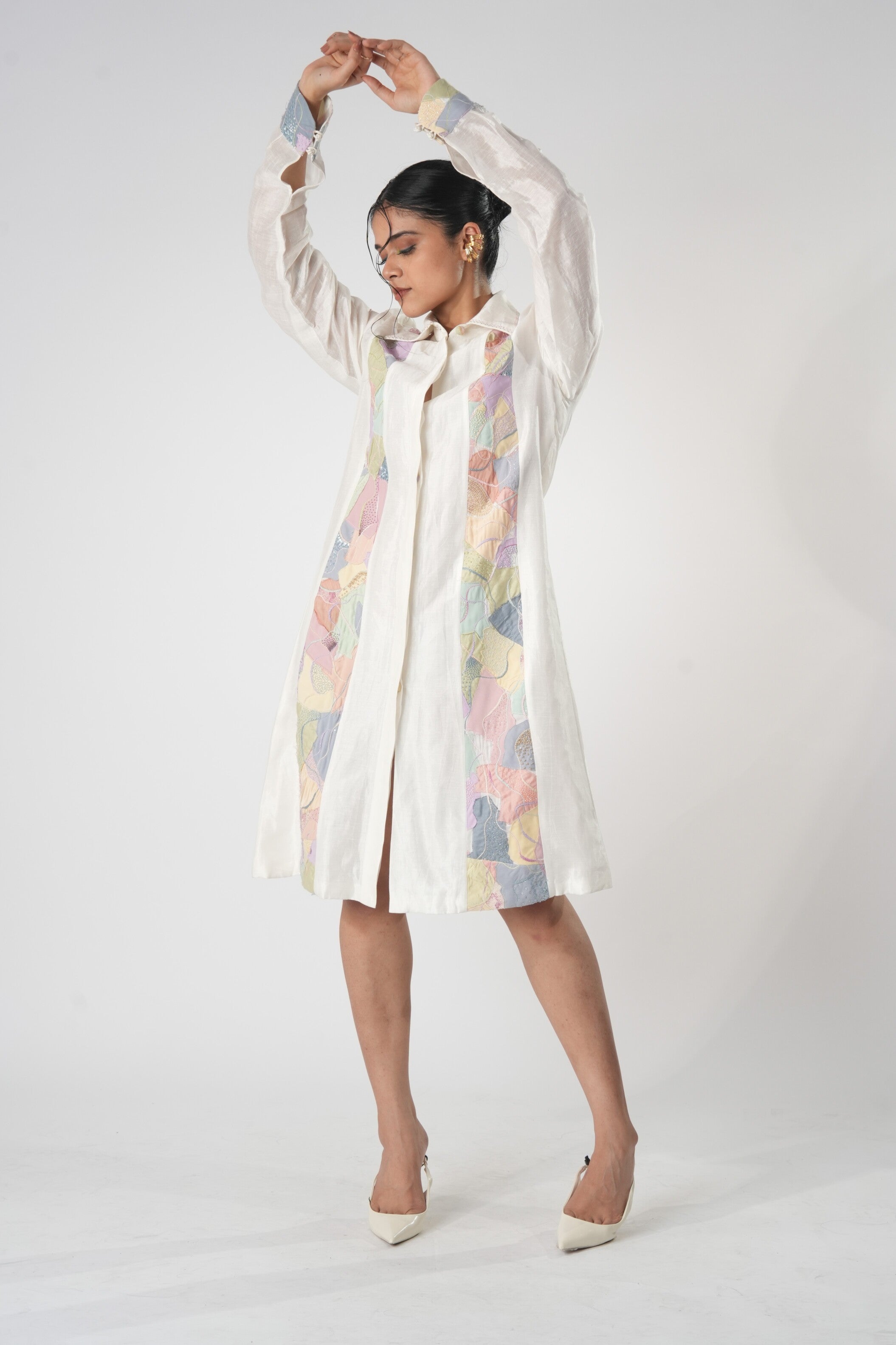etheral elegance collared midi