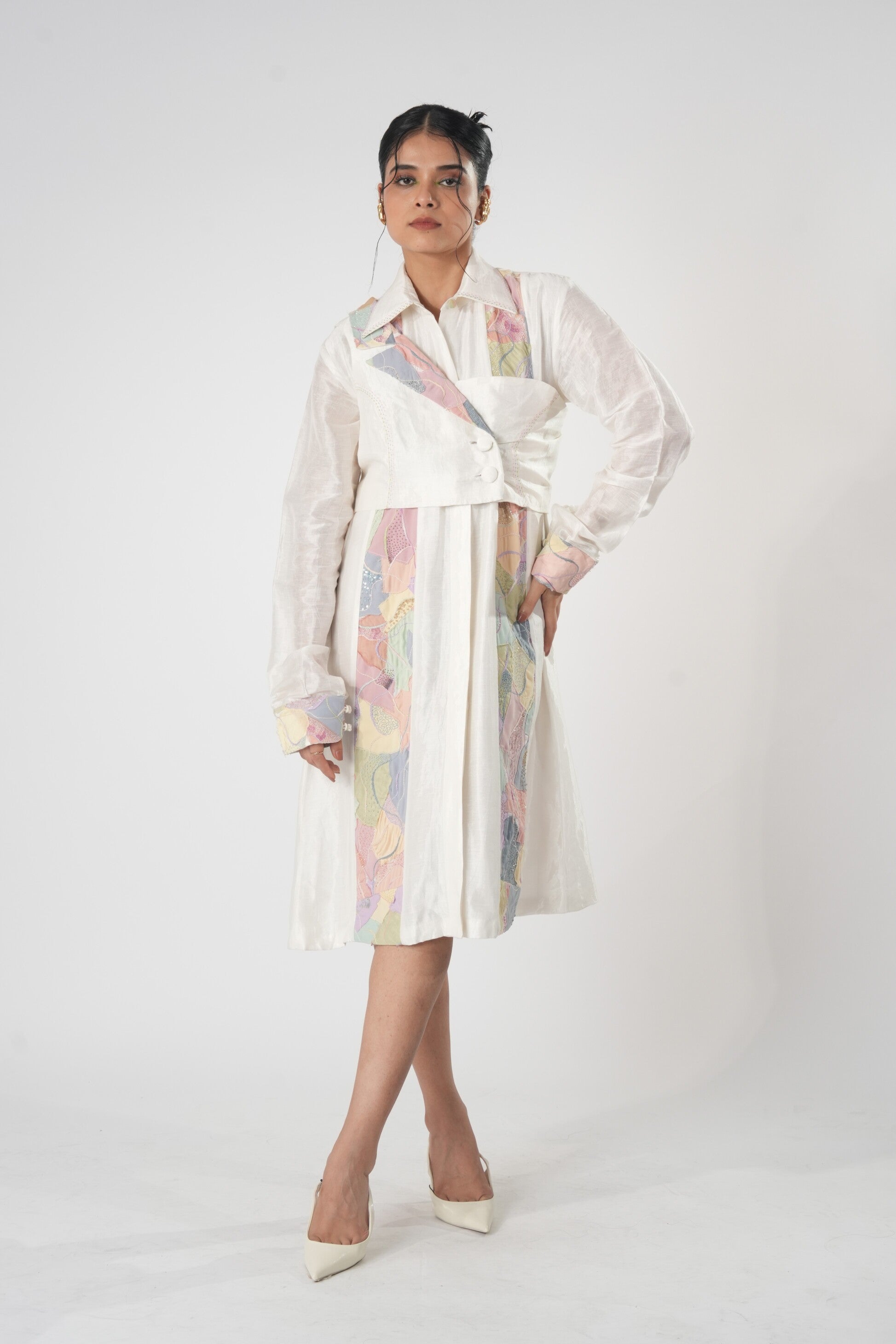 etheral elegance collared midi