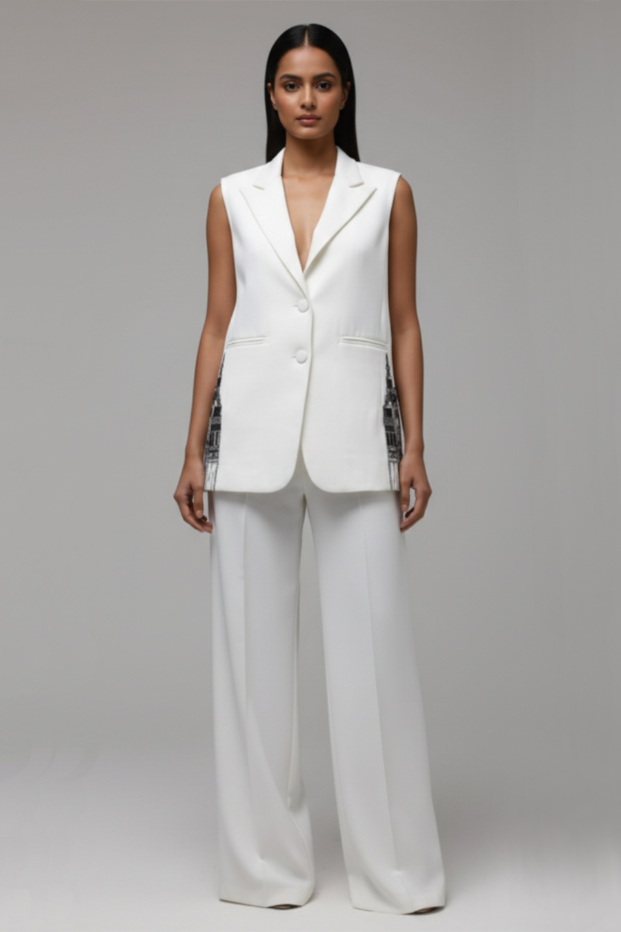 Ivory Cutaway Blazer