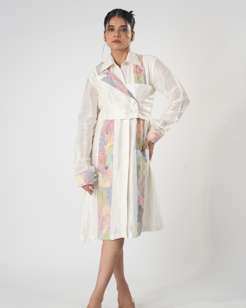 etheral elegance collared midi