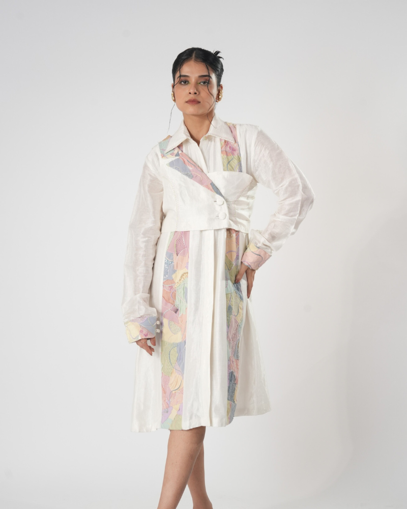 etheral elegance collared midi