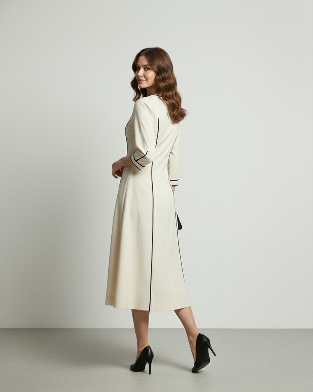 Raglan Sleeve Denim Dress – Outline - Beige